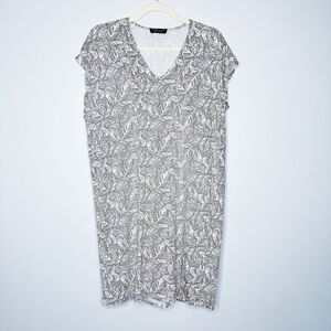 always a.line - Cocoa Leaf Print Dress